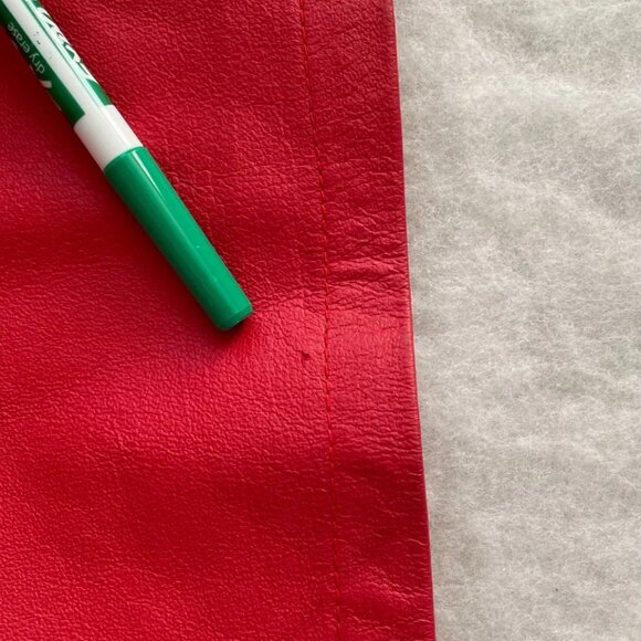 Newport News Womens Red High Waist Classic Genuine Leather Bootcut Pants Size 12 - Picture 5 of 11